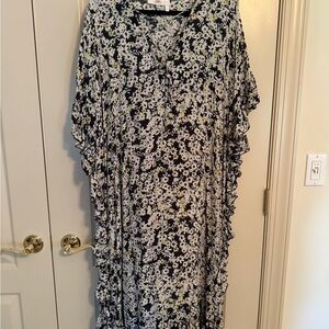 See By Chloe Sheer Ruffled Caftan Dress